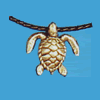 Pewter Turtle Pendant with Braided Necklace