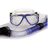 Oceanways Caribbean 2 Window Mask Wave Guard Snorkel Set
