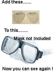 Corrective Lenses For Scuba or Dive Masks (Mask Not Incl.)