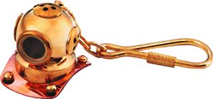 Innovative Copper &amp; Brass Dive Helmet Keychain