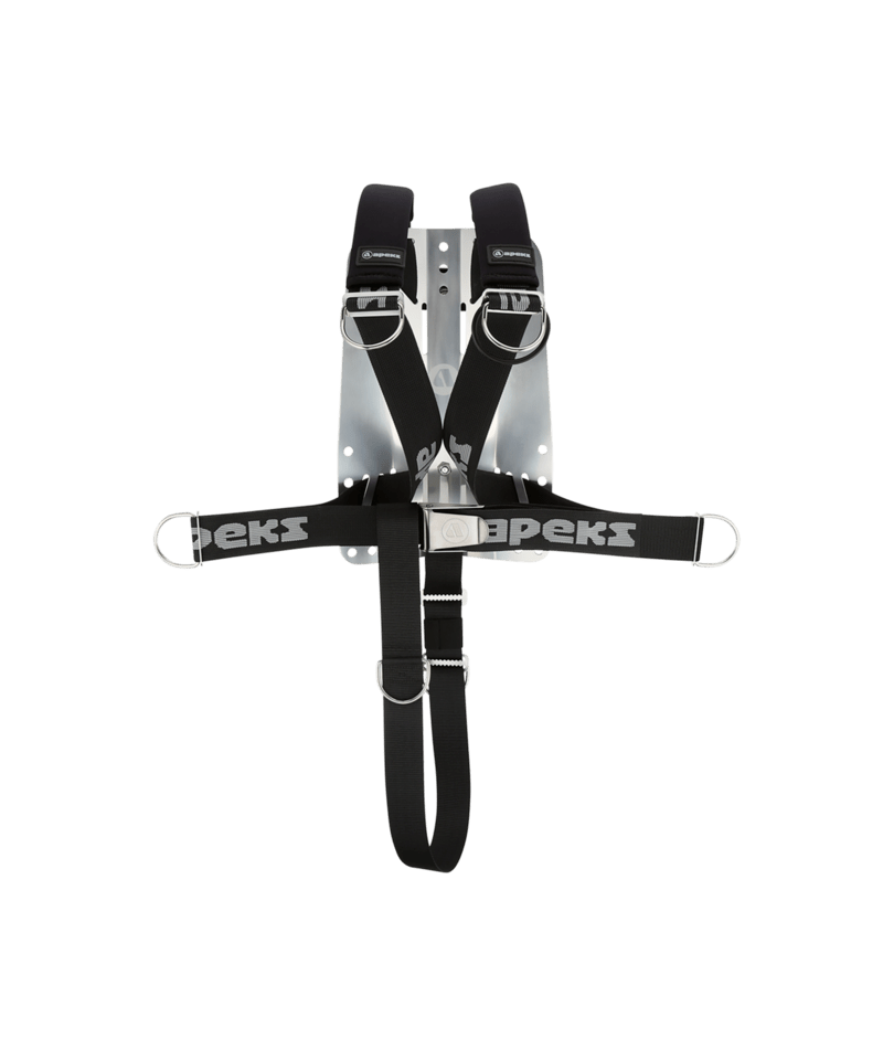 Apeks Deluxe Webbed Harness with Aluminum Backplate