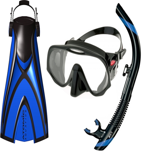 Atomic Pro Package - X1 Open Heel Blade Fin, SV1 Snorkel and Frameless Mask