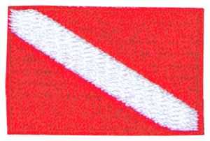 Innovative Emroidered Small Dive Flag Patch 1.5x1 inches