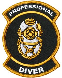 Innovative Emroidered Professional Diver Patch
