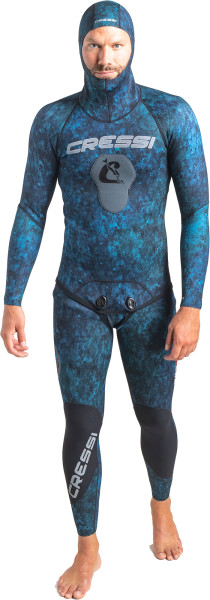 Cressi Mens 3.5mm Tokugawa 2 Piece Wetsuit with Hood