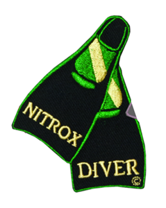 Innovative Emroidered Nitrox Diver Fins Patch