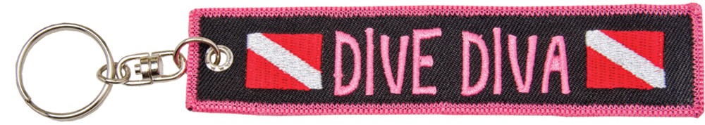 Innovative Dive Diva Embroidered Keychain