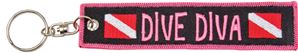 Innovative Dive Diva Embroidered Keychain