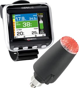 Mares Genius Air Integrated Computer with LED Transmitter