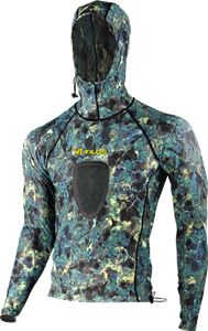 Tilos Spearfishing Shirt with Hood and Padded Chest Loading Pad