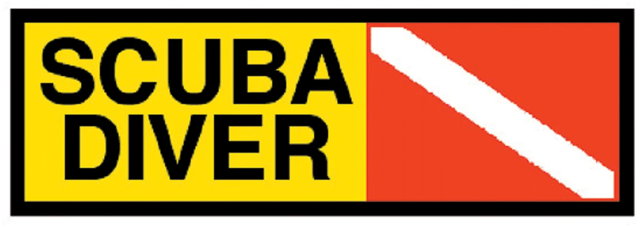 High Gloss Scuba Diver Sticker