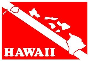 Trident Hawaiian Islands Dive Flag Sticker