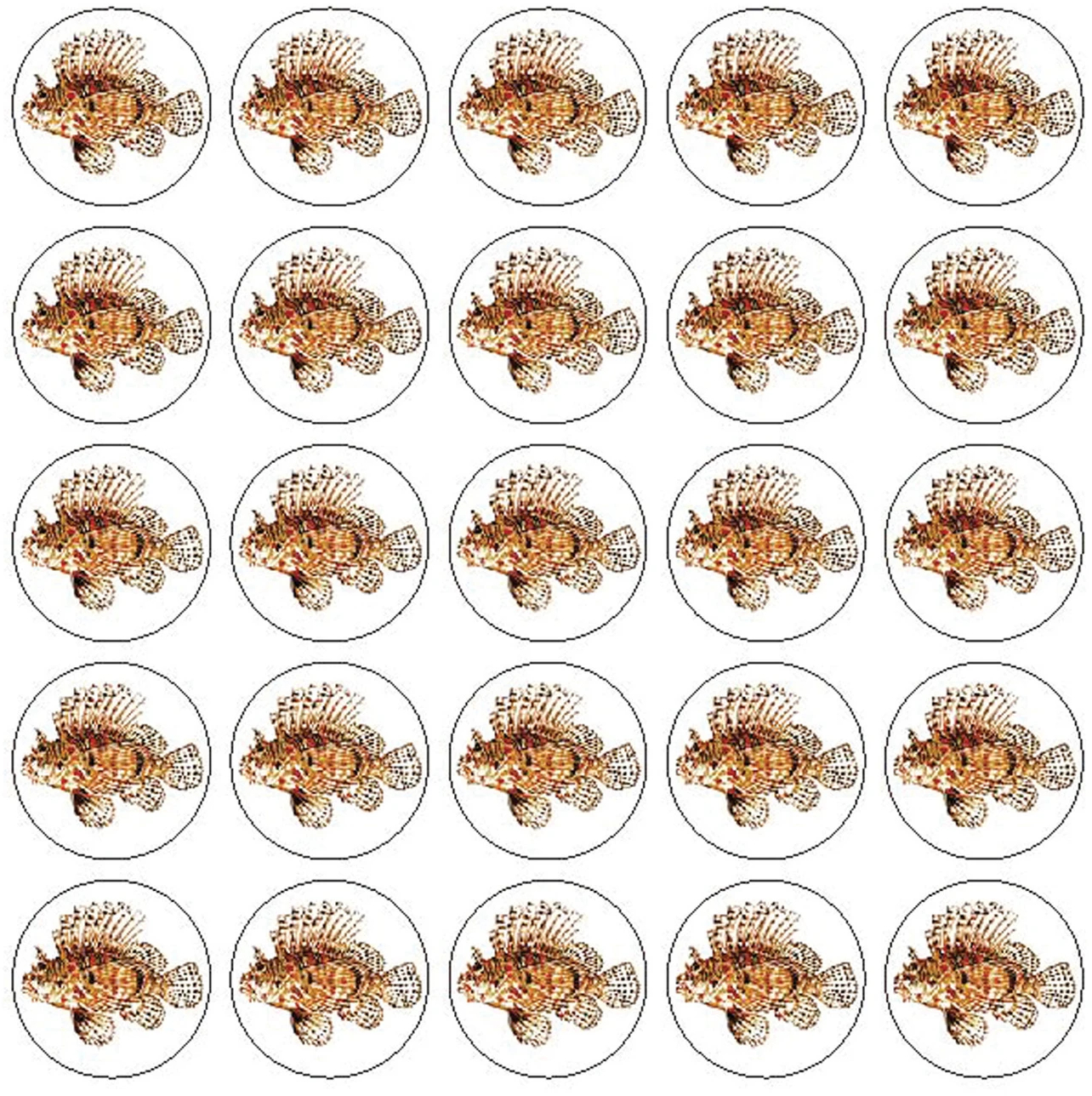 Lionfish 25Pc Sticker Sheet