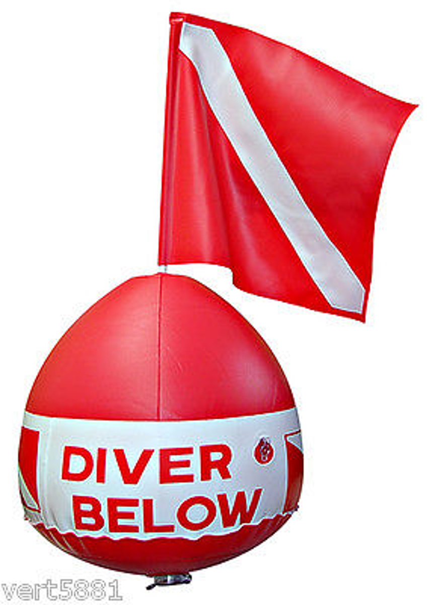 Trident Inflatable Surface Float With Dive Flag