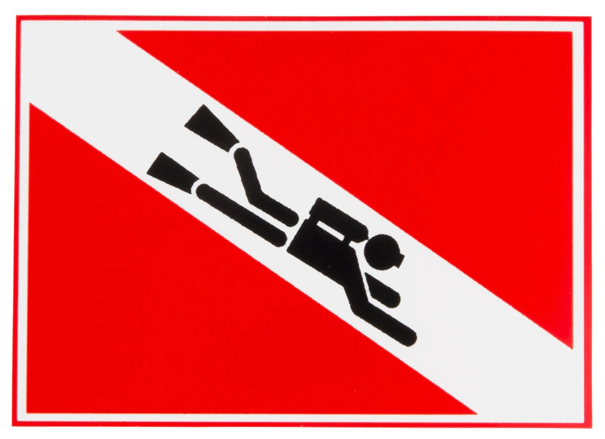 Diver Dive Flag High Gloss Vinyl Sticker