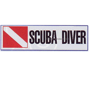 Trident Scuba Diver Dive Flag Bumper Sticker
