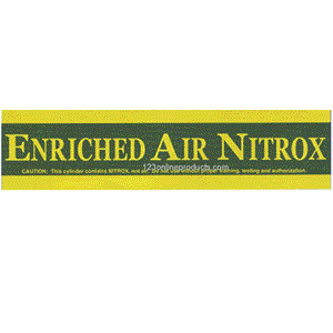 Trident Enriched Air Nitrox Pony Bottle Sticker
