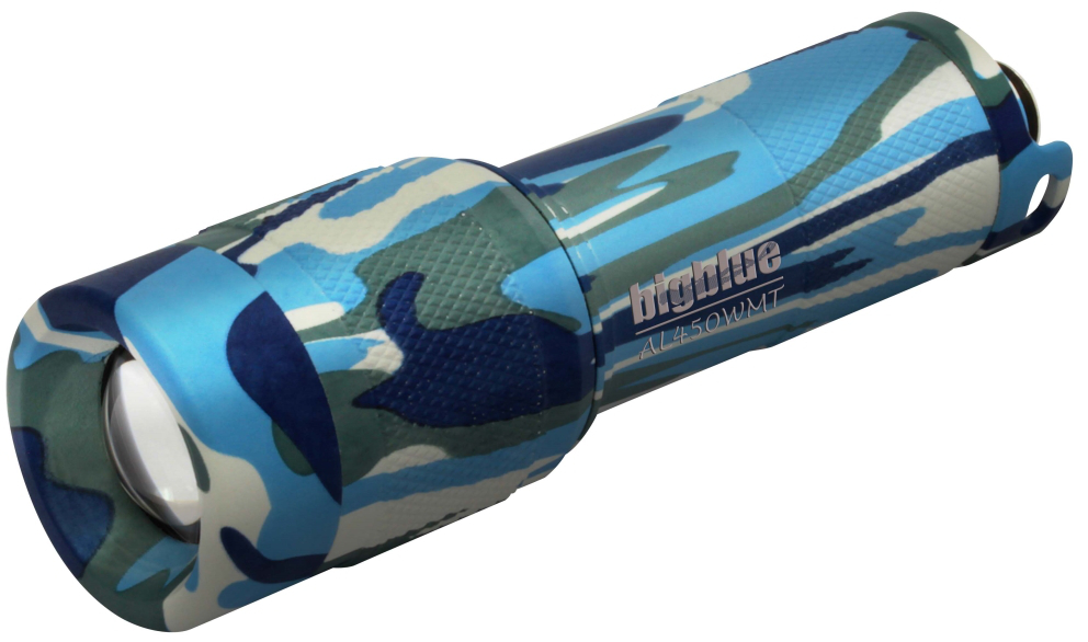 Bigblue AL450 Wide Beam Camo Dive Light with Tail Switch
