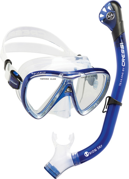 Cressi Ikarus Mask and Orion Dry Snorkel Set