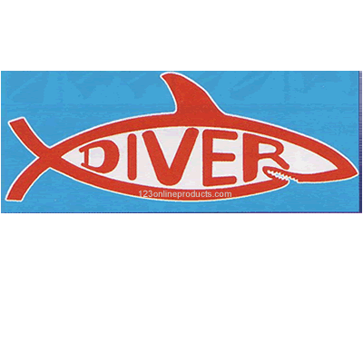 Trident Shark Diver Bumper Stickers