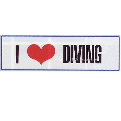 Trident I Love Diving Bumper Sticker