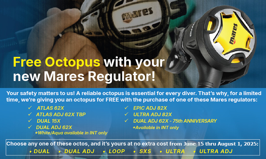 Buy A Mares Regulator And Get A Free Octo!