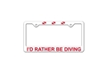 Trident I'd Rather Be Diving License Plate Frame