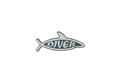 Trident Shark Diver Christian Style Stick-On-Emblem