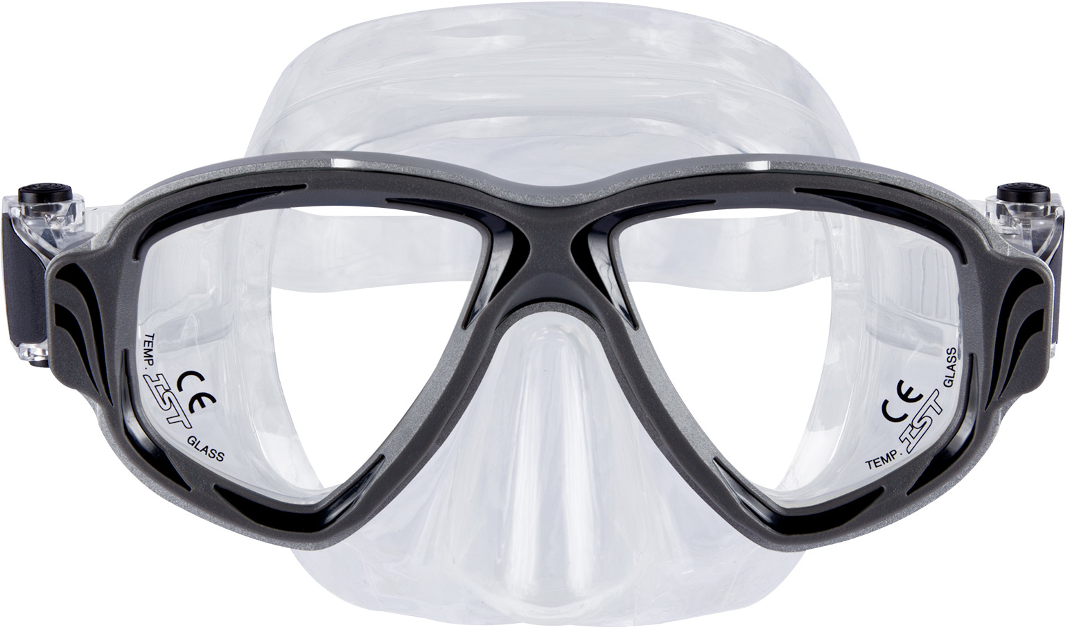 IST Panorama 2-Window Aluminum Frame Scuba Dive Snorkeling Mask 
