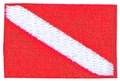 Innovative Emroidered Small Dive Flag Patch 1.5x1 inches