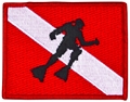 Innovative Emroidered Dive Flag With Diver Patch