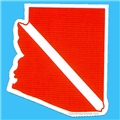 Trident Large Arizona State Dive Flag Sticker