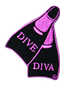 Innovative Emroidered Dive Diva Fins Patch