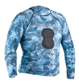 Mares Pure Instinct Mens Blue Camo Rashguard with Chest Pad