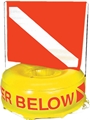 Inflatable Diver Below Dive Flag Buoy