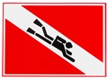 Diver Dive Flag High Gloss Vinyl Sticker