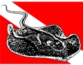 Sting Ray Dive Flag Sticker