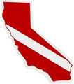 Trident Large California State Dive Flag Sticker