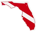 Trident Large Florida State Dive Flag Sticker