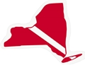 Trident Large New York State Dive Flag Sticker