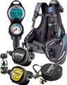 Cressi Travelight BCD Regulator Dive Computer and Reg Bag Package