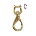 Highland 3.4in #2 Brass Shackle Snap Hook