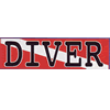 Trident Diver on Dive Flag Background Bumper Sticker
