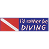 I'd Rather Be Diving Bumper Sticker
