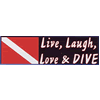 Live, Laugh, Love & DIVE Bumper Sticker