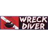 Trident Wreck Diver with Dive Flag Image Bumper Sticker