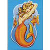 Trident Blonde-Haired Mermaid 12 in. Tall Sticker