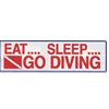 Trident Eat... Sleep... Go Diving Bumper Sticker