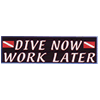Trident 'Dive Now Work Later' Bumper Sticker