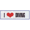 Trident I Love Diving Bumper Sticker
